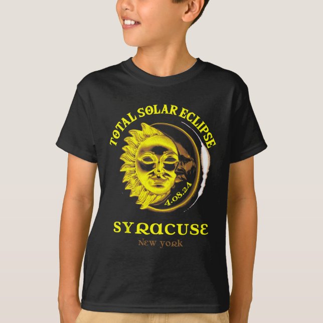 Camiseta 4.08.24 Eclipse solar total 2024 Syracuse York (Anverso)