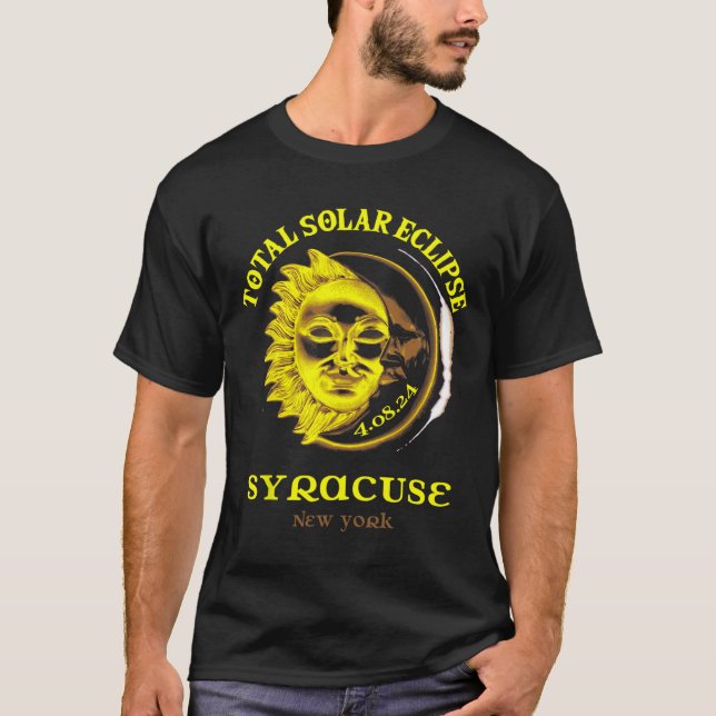 Camiseta 4.08.24 Eclipse solar total 2024 Syracuse York (Anverso)