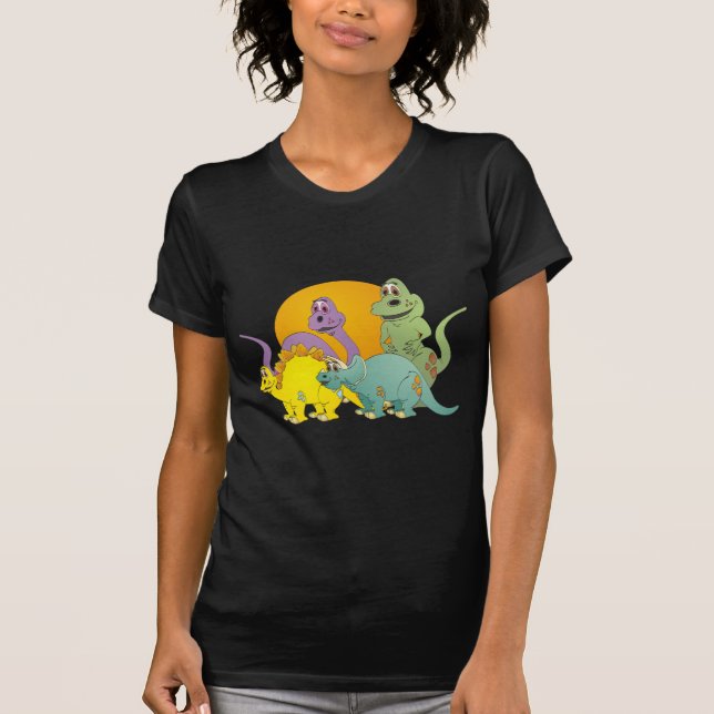 Camiseta 4 Amigos de dinosaurios (Anverso)