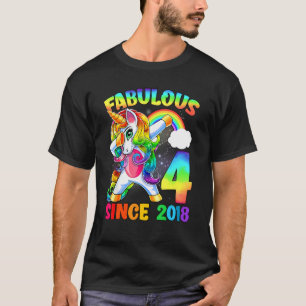 Camiseta 4 años cuarto de nacido Unicornio Chica Fabulous S