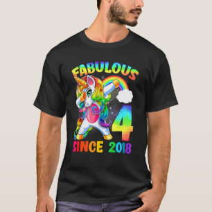 Camiseta 4 años cuarto de nacido Unicornio Chica Fabulous S