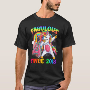 Camiseta 4 años cuarto de nacido Unicornio Chica Fabulous S