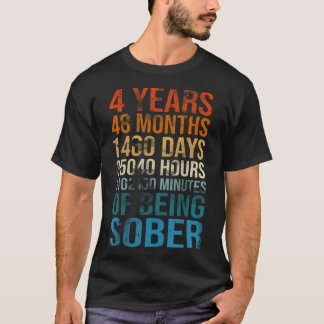 Camiseta 4 años de celebración más sobria Sobriedad Recuper