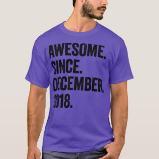 Camiseta 4 años de edad Diciembre 2018 Cuarto cumpleaños2