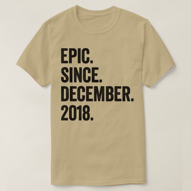 Camiseta 4 años de edad Diciembre de 2018 Cuarto cumpleaños (Diseño del anverso)