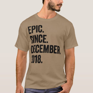 Camiseta 4 años de edad Diciembre de 2018 Cuarto cumpleaños