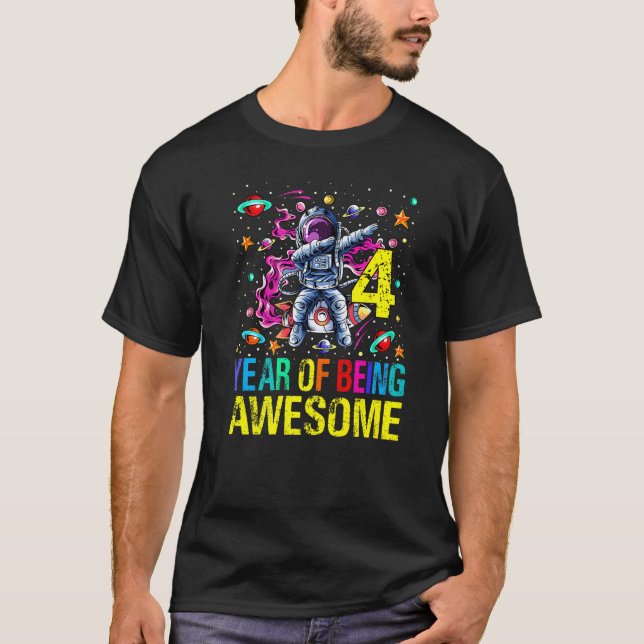 Camiseta 4 Años De Ser Astronauta Increíble (Anverso)
