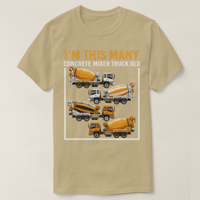Camiseta 4 años Im This Many Concrete Mixer Truck 4B (Diseño del anverso)