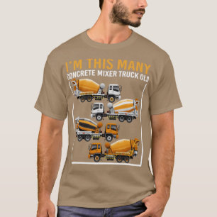Camiseta 4 años Im This Many Concrete Mixer Truck 4B