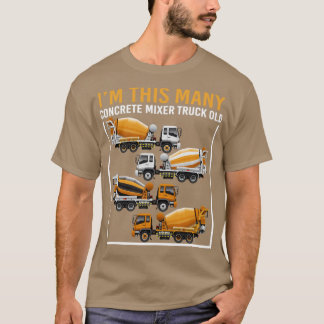 Camiseta 4 años Im This Many Concrete Mixer Truck 4B
