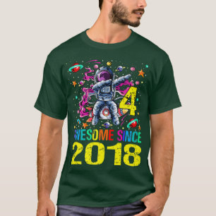 Camiseta 4 asombroso espacio de cuarto cumpleaños del astro