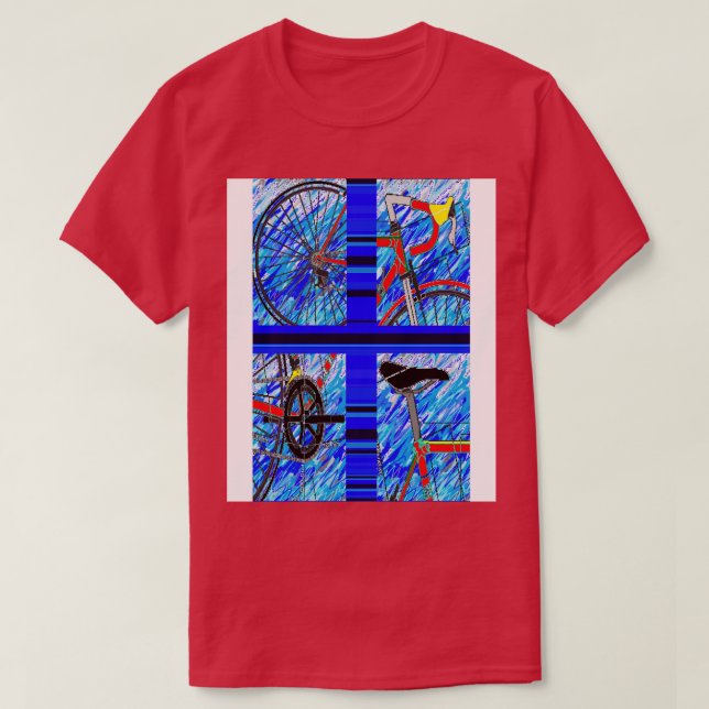 Camiseta 4 Blues en bicicleta (Diseño del anverso)