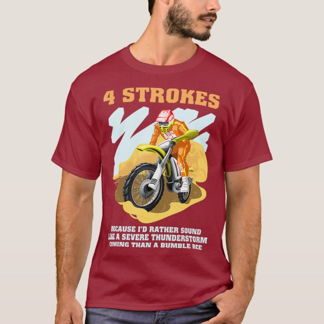 Camiseta 4 Carreras motocross Dirt Bike Rider (Anverso)