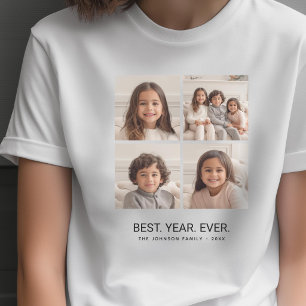Camiseta 4 Collage de Fotos Minimalista - ¡Mejor Año de Tod