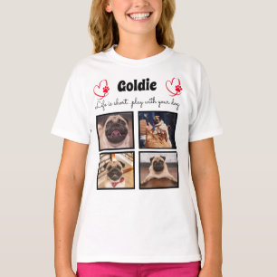 Camiseta 4 collage de perros fotográficos - memoria persona