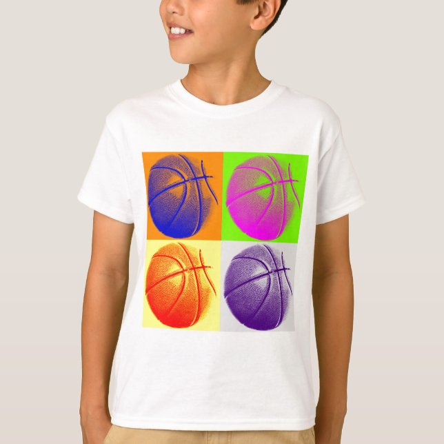 Camiseta 4 Colores Pop Art Basketball (Anverso)