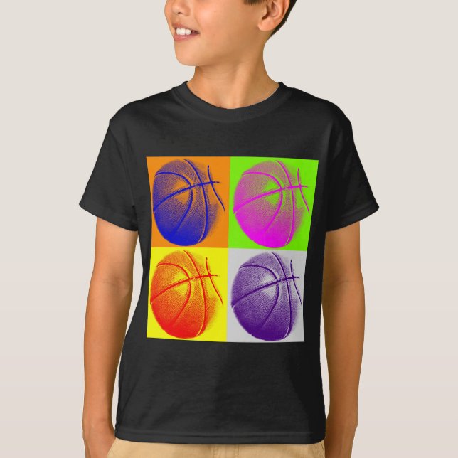 Camiseta 4 Colores Pop Art Basketball (Anverso)