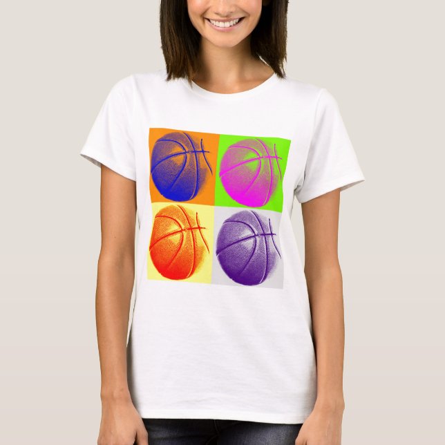 Camiseta 4 Colores Pop Art Basketball (Anverso)