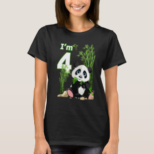 Camiseta 4 Cumpleaños 4 Años Fiesta Animal Panda 8