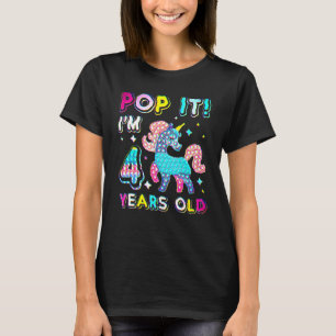 Camiseta 4 Cumpleaños Fidget Toy Pop It Birthday Chica 4 Sí