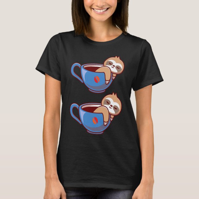 Camiseta 4 Cute Tómelo Del Café Con Diseños Espumosos (Anverso)