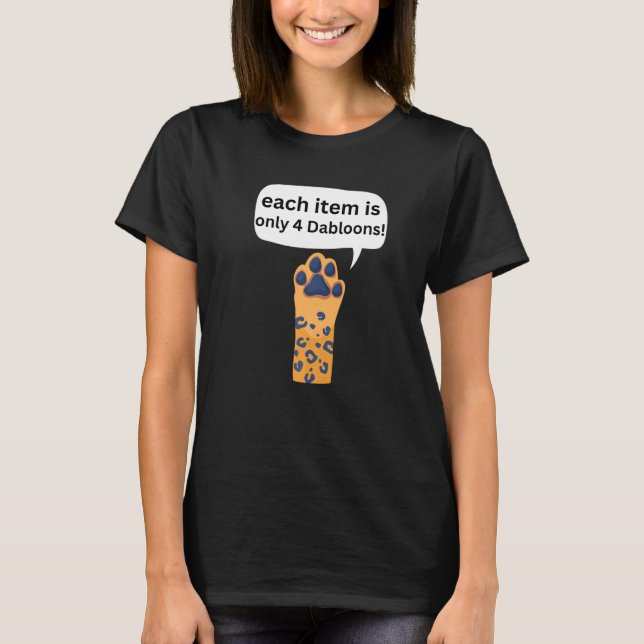 Camiseta 4 Dabloons Cat Meme, Dabloons Doubloons Monedas Gr (Anverso)