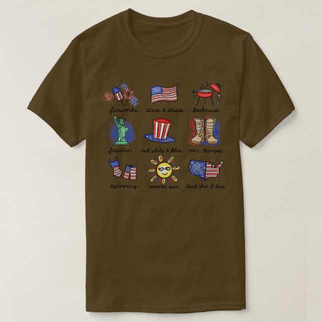 Camiseta 4 de julio (Diseño del anverso)