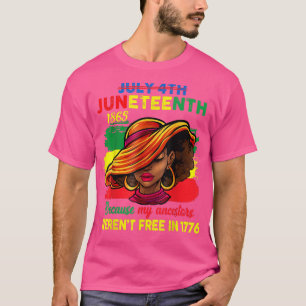 Camiseta 4 de julio 1865 Melanin Chica negro Reina 