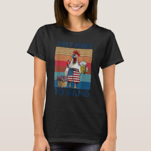 Camiseta 4 De Julio Acá A Bang Usa Flag Chicken Bee