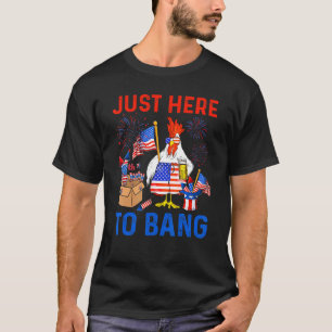 Camiseta 4 De Julio Acá A Bang Usa Flag Chicken Bee