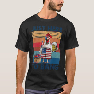 Camiseta 4 De Julio Acá A Bang Usa Flag Chicken Bee