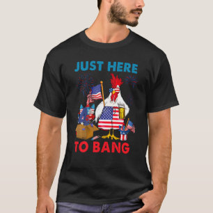 Camiseta 4 De Julio Acá A Bang Usa Flag Chicken Bee
