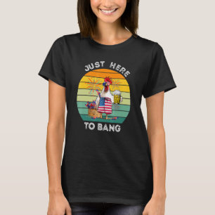 Camiseta 4 De Julio Acá A Bang Usa Flag Chicken Bee