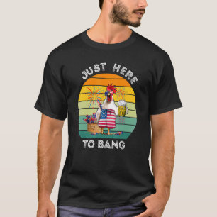 Camiseta 4 De Julio Acá A Bang Usa Flag Chicken Bee