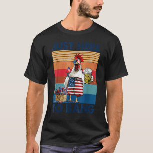 Camiseta 4 De Julio Acá A Bang Usa Flag Chicken Bee