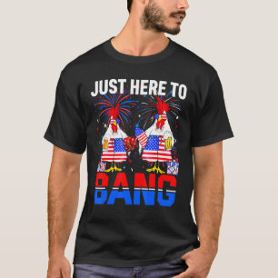 Camiseta 4 De Julio Acá Para Bang Moda De Bandera De Eeuu