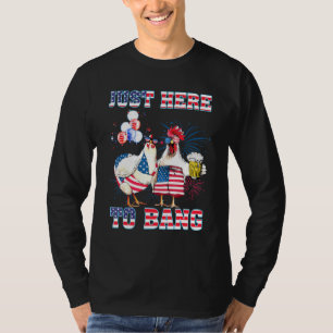 Camiseta 4 De Julio Acá Para Bang Moda De Bandera De Eeuu