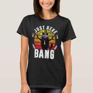 Camiseta 4 De Julio Acá Para Bang Usa Flag Cat Vintage