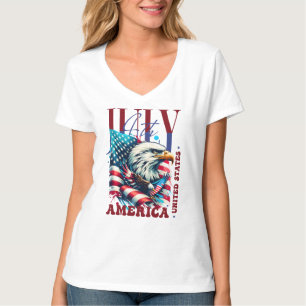 Camiseta 4 de Julio Águila Americana Sublimación-61904