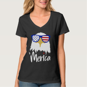 Camiseta 4 De Julio Águila Calva De Merica Con Patriot Sung