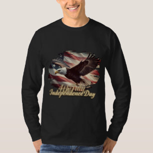 Camiseta 4 de julio águila con bandera estadounidense