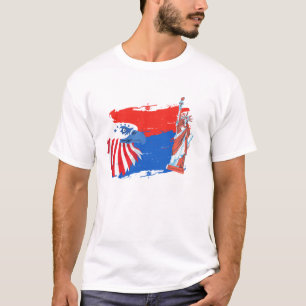 Camiseta 4 de julio Águila de la Libertad del Espíritu Amer