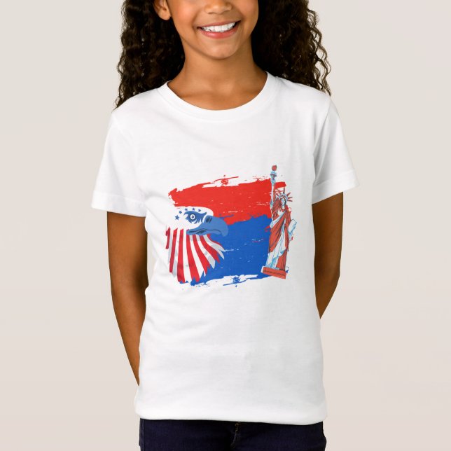 Camiseta 4 de julio Águila de la Libertad del Espíritu Amer (Anverso)