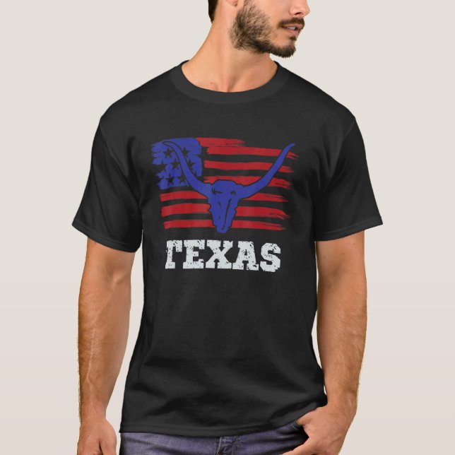 Camiseta 4 De Julio Alojamiento Del Estado De Texas (Anverso)