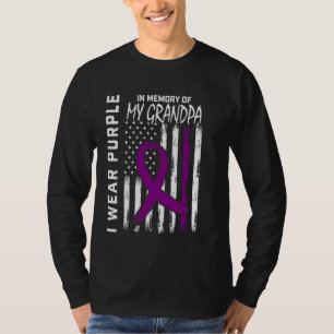 Camiseta 4 de julio Alzheimers Conciencia Abuelo Americano