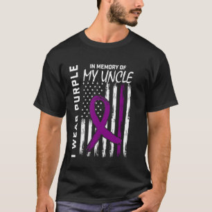 Camiseta 4 de julio Alzheimers Tio Americano de Conciencia