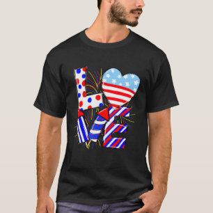 Camiseta 4 De Julio Ama Patrióticos Hombres Bandera Estadou