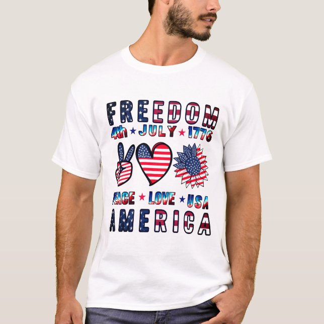 Camiseta 4 de julio América EST 1776 (Anverso)