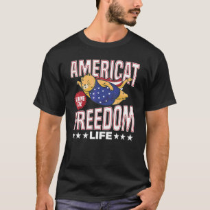 Camiseta 4 de julio Americat Viviendo la vida de la liberta