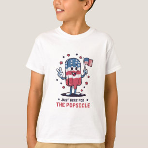 Camiseta 4 de julio aquí solo por la paleta patriótica